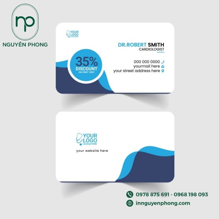 Mẫu card visit bác sĩ đơn giản